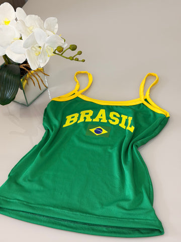 Blusa Alça Fina Classic Brasil - Verde