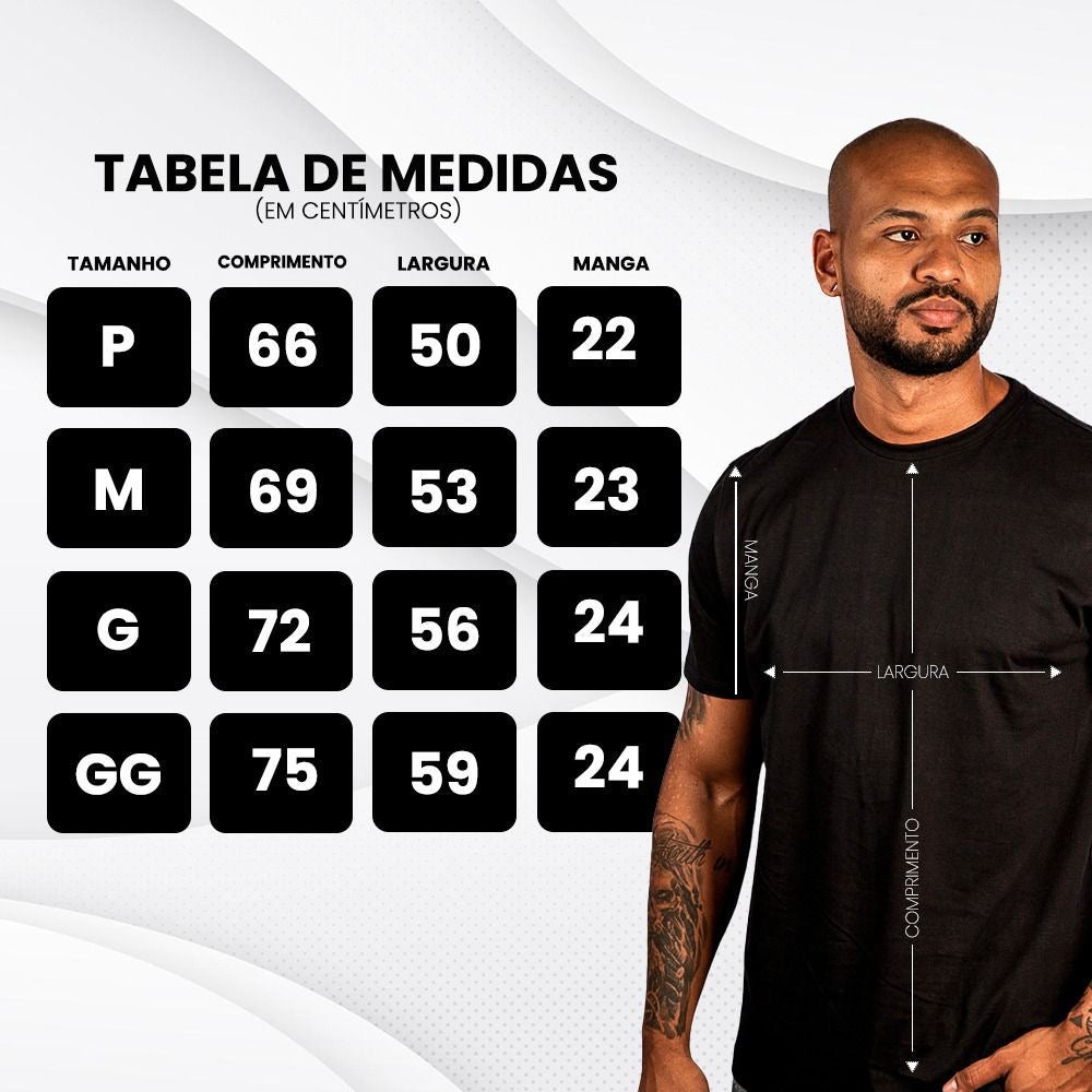 Camiseta D.G centralizada - Preta